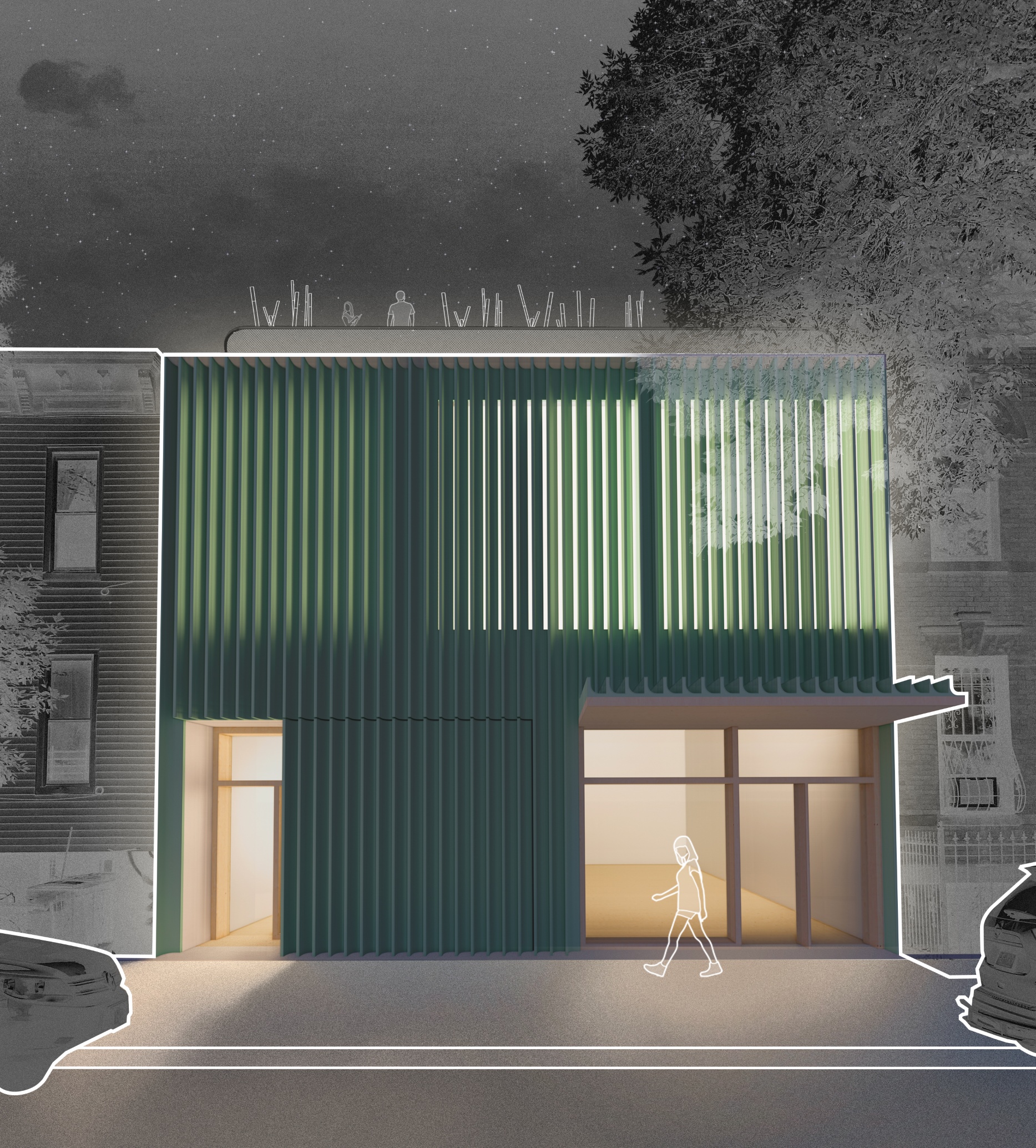 m194 — Final Facade Night